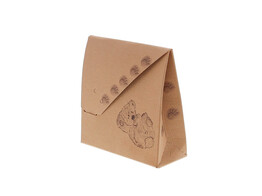 Envelope leatherlook bear
