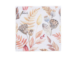 Serviette Leaves and feathers 33cm x 33cm