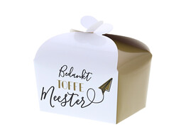 Boite papillon 125-150 gr.  One line  Bedankt TOFFE Meester