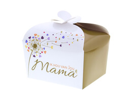 Doos vlindersluiting 500 gr.  Dandelion  Mama ik hou van je