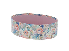  Flowery  oval basket