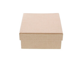 Square box with lid medium kraft