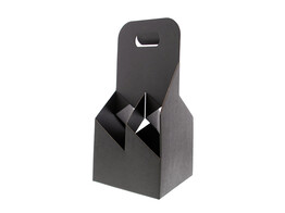 Basket for 4 bottles 7cm  Kraft Nero  black