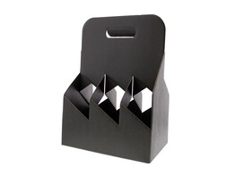 Basket for 6 bottles 7cm  Kraft Nero  black