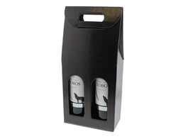 2 bottle box  Pelle  black