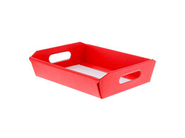 Basket  Lino rosso  22 x 16 cm red