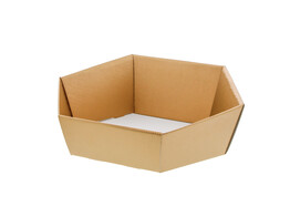 Sechseckkorb  Fibra  29 x 23 cm gold