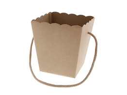 Conische mand met koord  Avana  bodem 10x10 cm kraft
