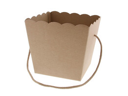 Conische mand met koord  Avana  bodem 15x15 cm kraft