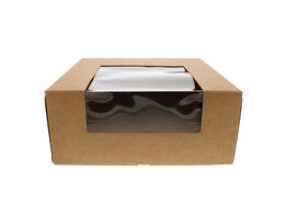 Marmotta box with window 35 x 35 x 15 cm  Avana 