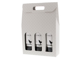 OTL Box fur 3 Flaschen  Matelasse  grau