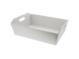 Basket  Matelasse  40 x 30 cm grey