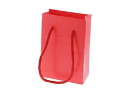 Shopper met koord  Lino rosso  H   14.5 cm rood