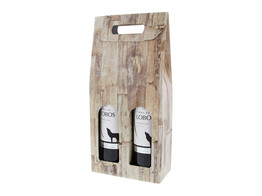 Box 2 bottles  Wood 