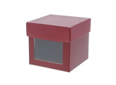 Cube with window 250 gr. burgundy