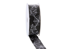 Lint ijzerdaad  Cobweb  25mm x 20m kleur 000 zwart