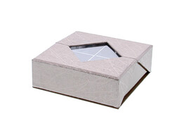 Square box flat 4 compartments bronze