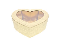 Doos hart met venster goud