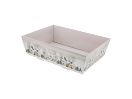 Basket  Snow village  29 x 21 x 9  cm