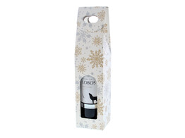 Box for 1 bottle with window  Crystal  white