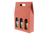 Box  Seta  3 bottles terra cotta