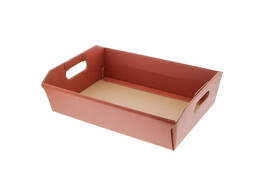 Basket  Seta  31 x 22 x 9 cm terra cotta