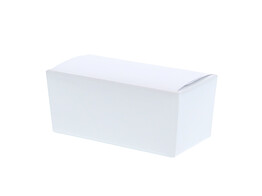 Cardboard chocolate-box 2 chocolates white