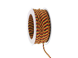 Cord Belgian colors 3 mm x 25 m colour 90 black-yellow-red
