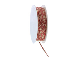 Monaco cord 3 mm x 20 m red - gold colour 26