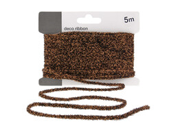 Corde Glimmer 5 mm x 5 m couleur 75 brun fonce - or