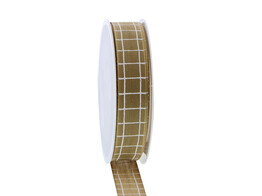 Ruban Squares 25mm x 18m taupe couleur 71