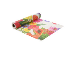 Banner / Table runner Fruity flower 280 mm x 3 m white - multi 90