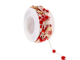 Cord xmas balls red