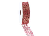 Lint crispy deluxe 30mm x 10m bordeaux - goud   25