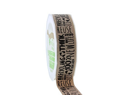 Lint  Text  New Life 100  recycling 25 mm x 25 m taupe 513