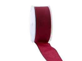 Rib.linnen 38mmx20m burgundy 309