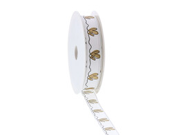 Wired ribbon  One line  hearts 15mmx20m colour 140