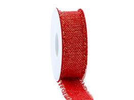 Ribbon Rustic deluxe 40mm x 15m red colour 20