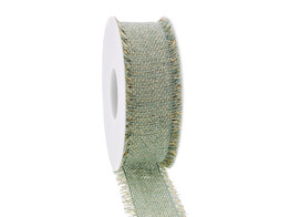 Ribbon Rustic deluxe 40mm x 15m smokey green color 524