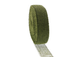 Ribbon Jute 50mm x 40m olive green