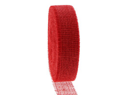 Ribbon Jute 50mm x 40m red
