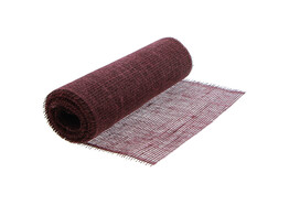 Deco Jute 30 cm x 5m burgundy - fine mesh