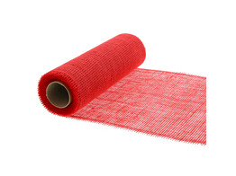Deco Jute 30 cm x 5m red - fine mesh