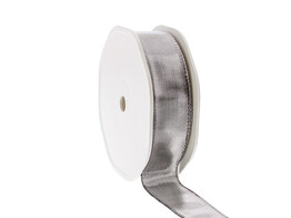 Lint glamourous 25 mm x 20 m zilver 086