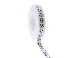 Satin Ribbon  Football   15mmx20m color140 white