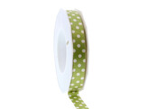 Satijnlint  Dots  15mmx20m groen