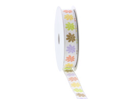 Lint met draad  Pastel  bloem 15mmx20m kleur 140