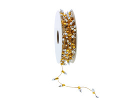 Kordel Christmas 12 mm x 5 m Farbe 03A gold - silber