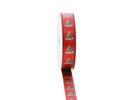 Satinband Santa  Baba  Weihnachtsbaum 15mm x 20m farbe 121 rot