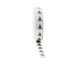 Satinband Santa  Baba  Weihnachtsbaum15mm x 20m Farbe 140 wei 